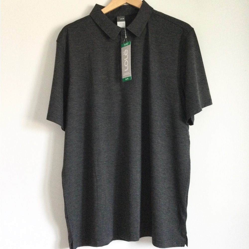 Lole Men's Active Dark Charcoal Polo Shirt Golf Vacation Sports NEW Sz. XL